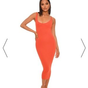 Naked Wardrobe - Orange Take Me Out Tonight Dress